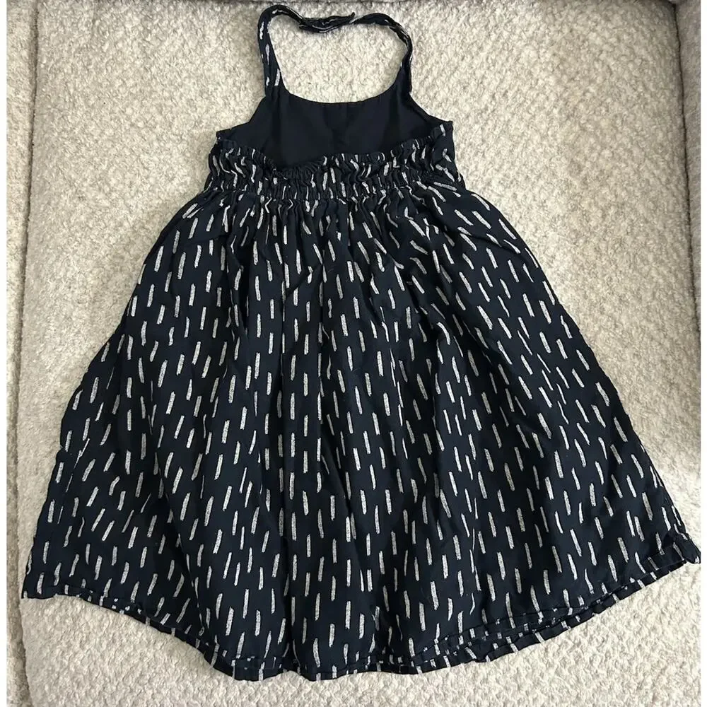 Old Navy Girls Navy Blue Geometric Halter Sundress Dress 3T Summer